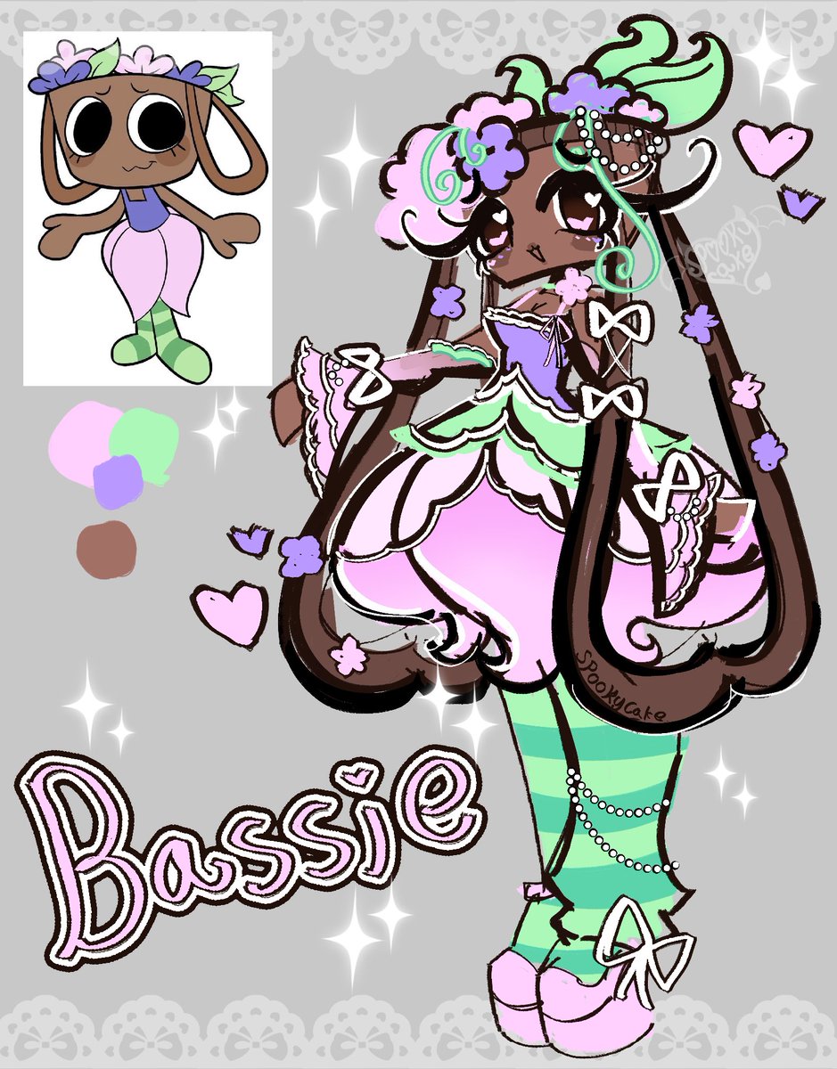 _SpookyCake_'s tweet photo. I know nothing about dandy’s world but I thought bassie was cute so I drew her https://t.co/69BeTAg1jo