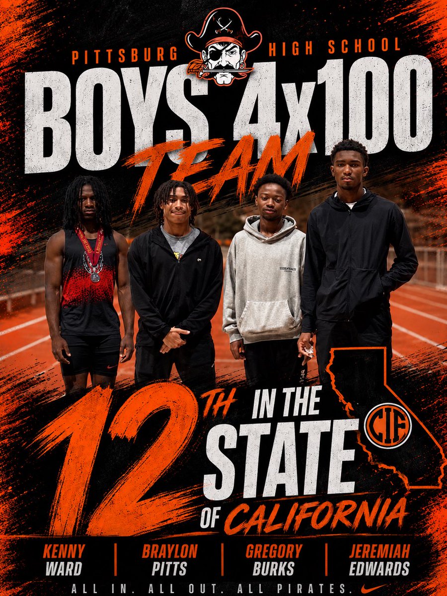 Braylonpitts5's tweet photo. Blessed to finish my sophomore season as part of a Pittsburg High School 4x100 team that placed 12th in the State of California.
Nothing was given. Everything was earned. Proud of my brothers and thankful for my coaches, family, teammates, and everyone who supported us along the way.
@CRamirez_PittHC @PittHSFootball @CoachTTMP @CoachTTMP @Nicoe_H__