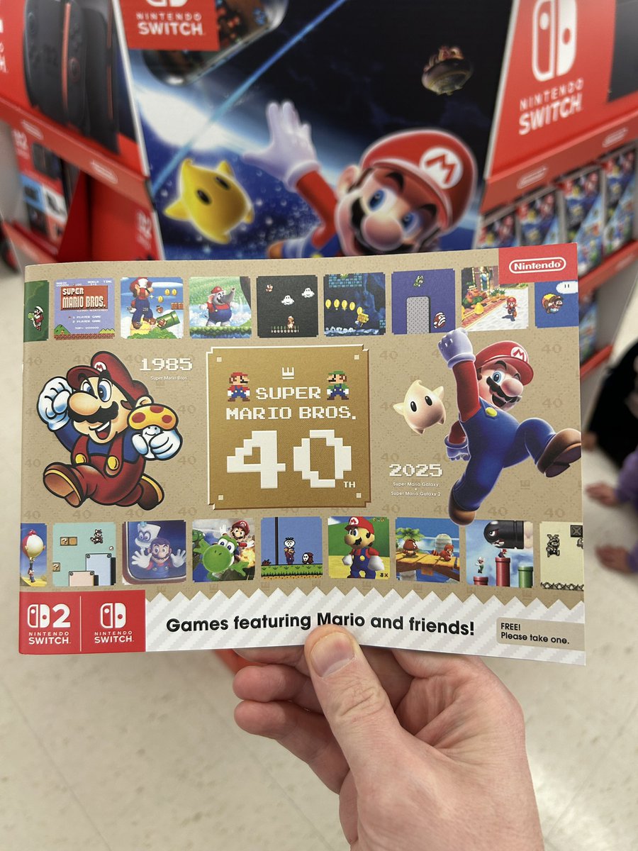 Kaeserdc's tweet photo. This free Super Mario Bros 40th promotional brochure at Big W is quite nice https://t.co/6aryvlvAor