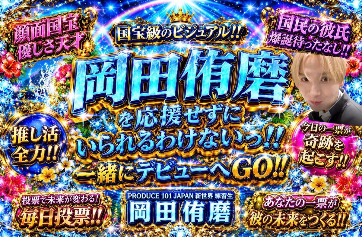 岡田侑磨くんに投票🗳✨ tweet media