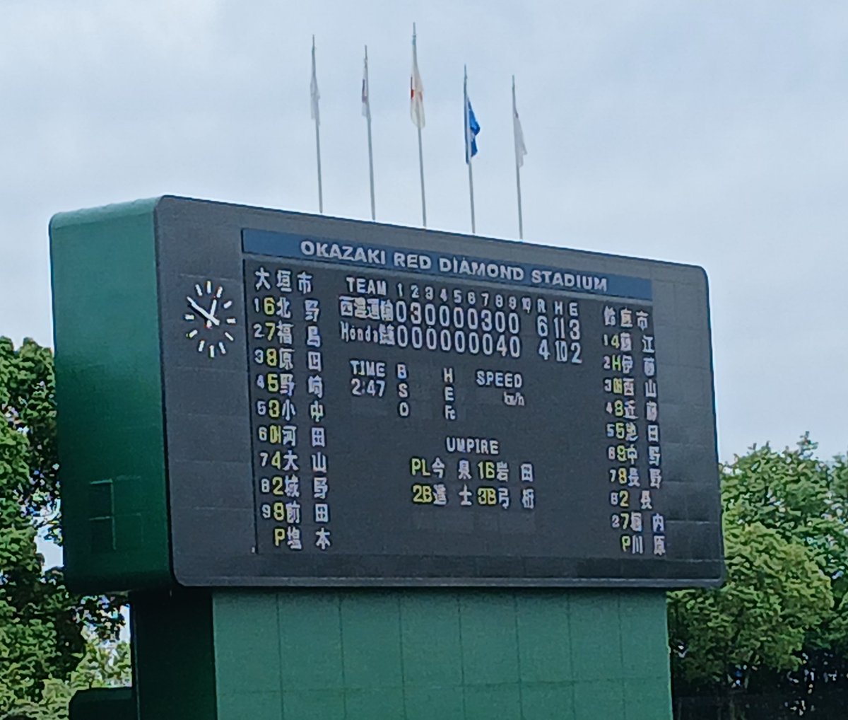 4AGE_AE92's tweet photo. 5/31(日)東海地区予選
岡崎①試合終了
西濃運輸６－４ホンダ鈴鹿
西濃運輸が
城野君 中部大のタイムリー等
６点を挙げ粘るホンダ鈴鹿を
振り切りました
西濃運輸
城野君 河田君
ナイスバッティング
途中負傷退場した井村君
軽症である事を願っております
漢人君、次回登板
期待しております☺️ https://t.co/OWoy6dOCwY