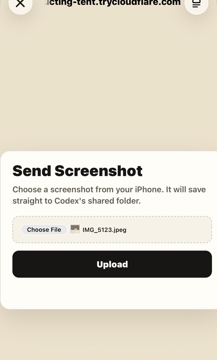 xArabCrypto's tweet photo. There’s nothing that can stop building on Codex —

A minor bug on Codex IOS !
when clicking on the (+) sign to attach photos , it will only show the plugins and the ability to turn on plan mode.

I made a tiny screenshot uploader that uploads — https://t.co/sFFhlaIW97