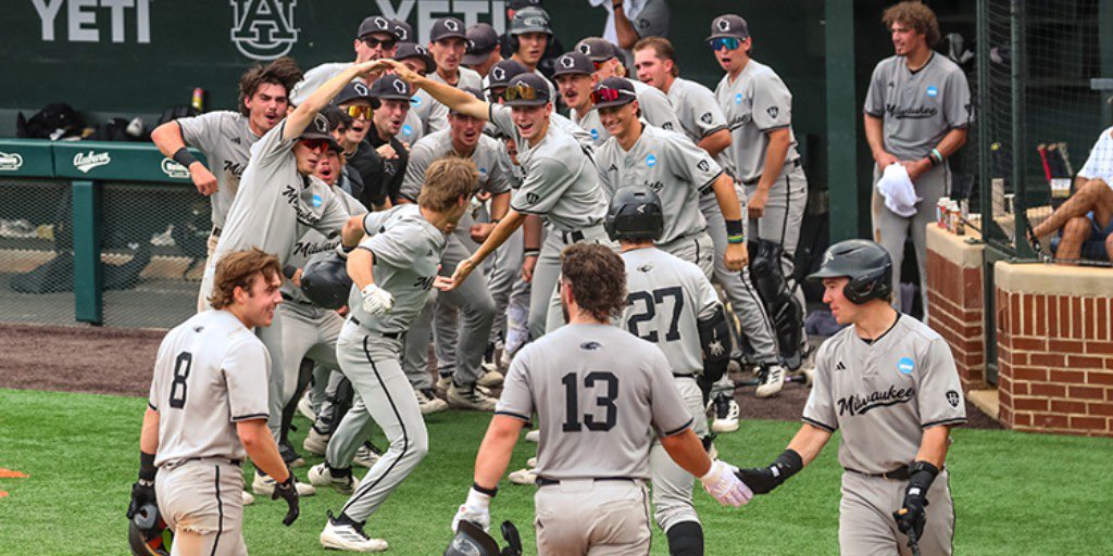 CollegeBSBNews's tweet photo. On April 3rd, Milwaukee was 5-22 and one of the worst teams in the country.

Some of their losses:

Run-ruled 21-7 by LSU
Run-ruled 20-3 by Duke
Run-ruled 14-4 by Minnesota
Run-ruled 12-2 by SEMO
Run-ruled 17-1 by Purdue
Run-ruled 14-1 by NKU
Run-ruled 13-2 by Wright State
Run-ruled 16-2 by Notre Dame
Run-ruled 14-4 by UNLV

They finished the regular season 22-31, but won the Horizon League tournament and earned an autobid to the NCAA tournament.

Milwaukee beat #4 Auburn 13-8, beat UCF 13-6, and is now in a regional final, one win away from going to supers.

College Baseball.