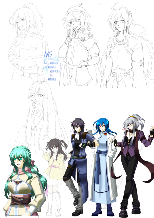 nuanthy's tweet photo. #今月描いた絵を晒そう
まだ塗ってないけど滅茶苦茶書きました今月
やればできるもんだなぁ https://t.co/3OPhB8Wcew
