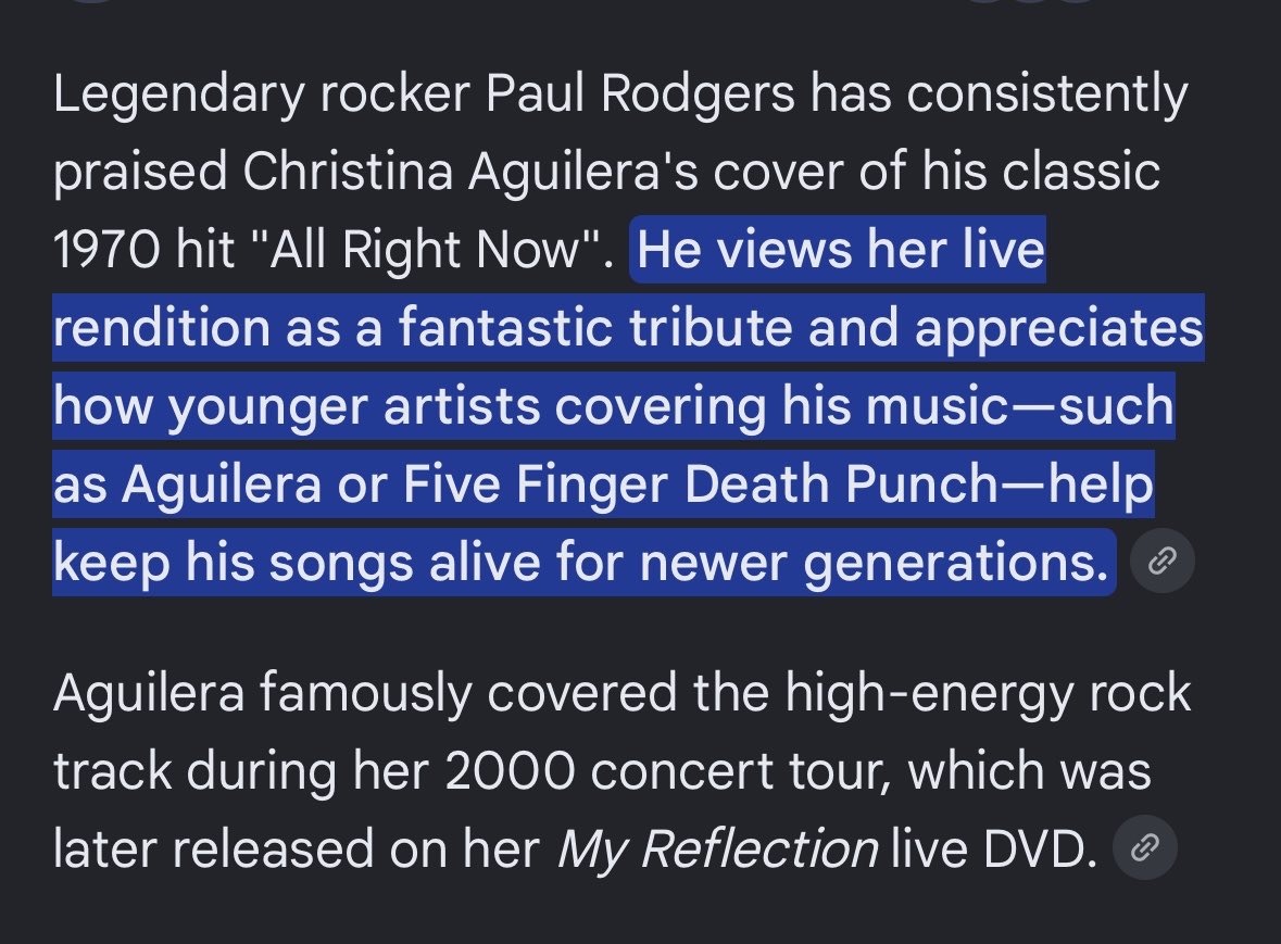 XDNA10's tweet photo. Paul Rodgers on Christina Aguilera: https://t.co/YDEzCSEP2W
