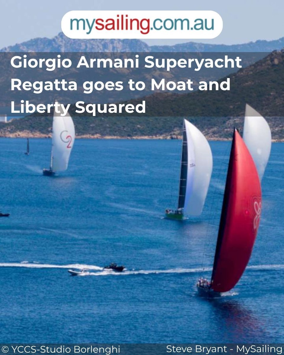 mysailing's tweet photo. The Giorgio Armani Superyacht Regatta 2026 concluded with Moat and Liberty Squared winning their respective classes in Porto Cervo, showcasing stunning sailing skills. https://t.co/BEYWqQc44H 

#GiorgioArmaniSuperyachtRegatta https://t.co/EHpH541JL8