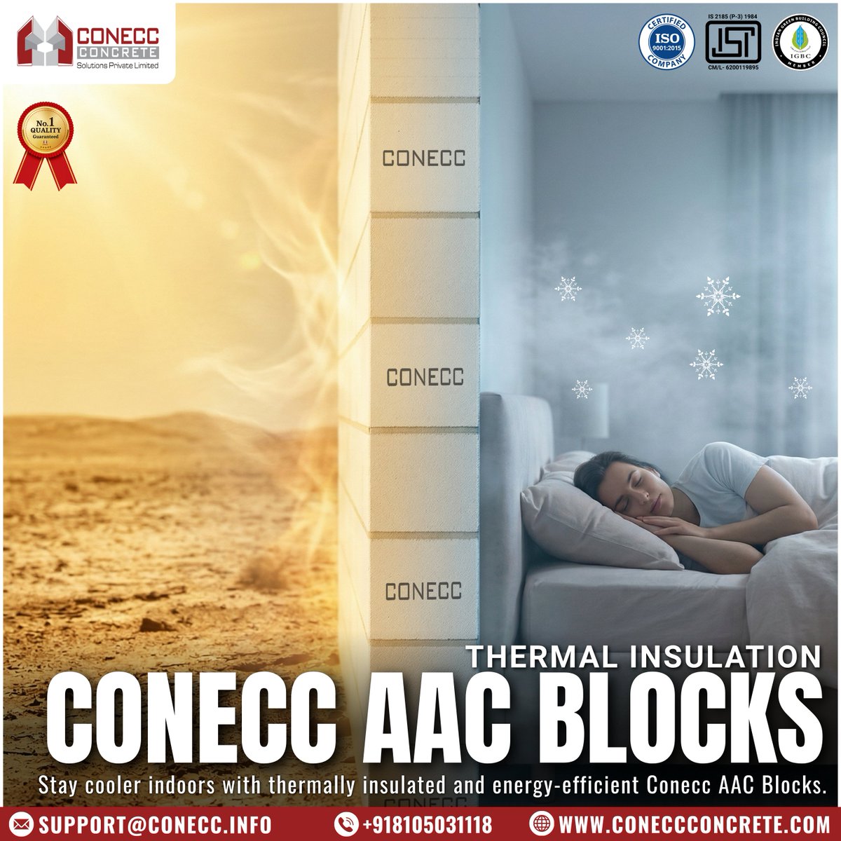 ConeccL's tweet photo. 🔰 Stay cooler indoors ❄️ 🏡 with thermally insulated and energy-efficient Conecc AAC Blocks.
🌏 Visit Us: https://t.co/V4UagqeZcs
.
.
.
.
.
.
.
#aacblocksindia #conecc #aacblocks #buildingmaterials #thermalinsulation https://t.co/laerfhXo4t