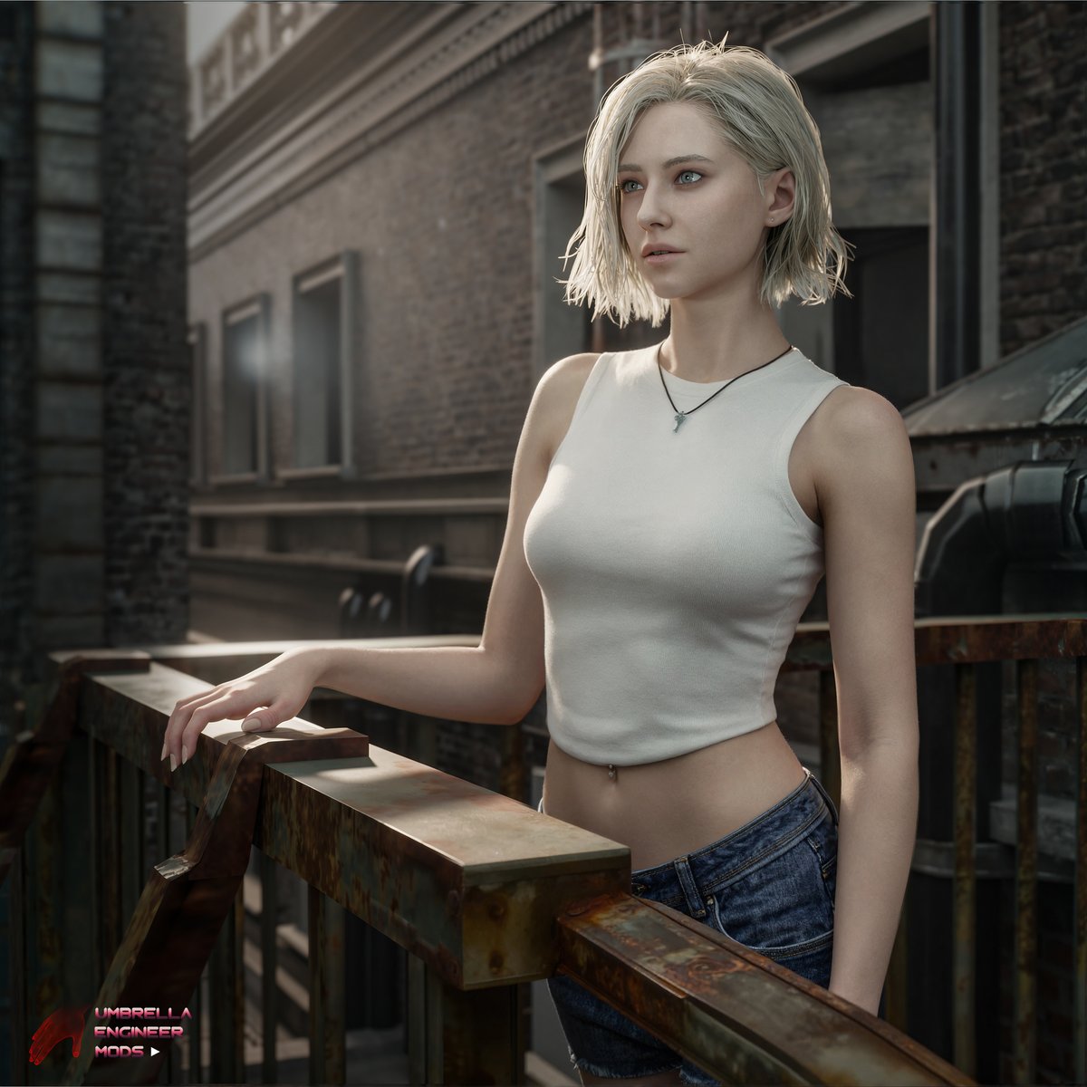 UmbrellaEngnr's tweet photo. She’s out here making the rooftops look way too good. 😏
#GraceAshcroft #RE9 https://t.co/j224VwgVm8