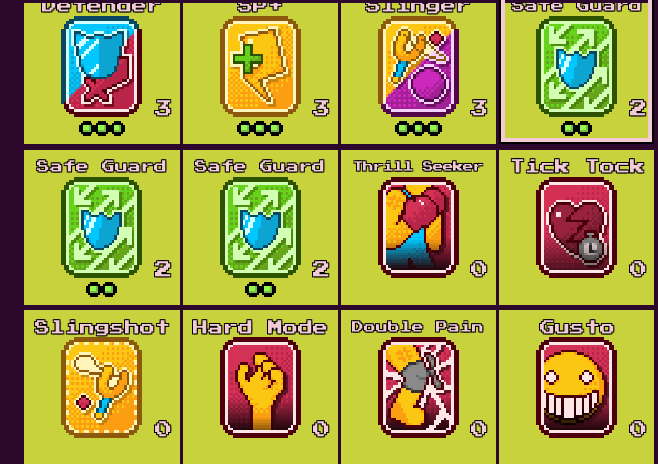 BreadyLuigi's tweet photo. @StegmannJoshua I unequipped the 0 cost that made the menu too big and didn't effect battle gameplay but here's the card build I used for the fight and the stats as well https://t.co/Z49mA0vz0d