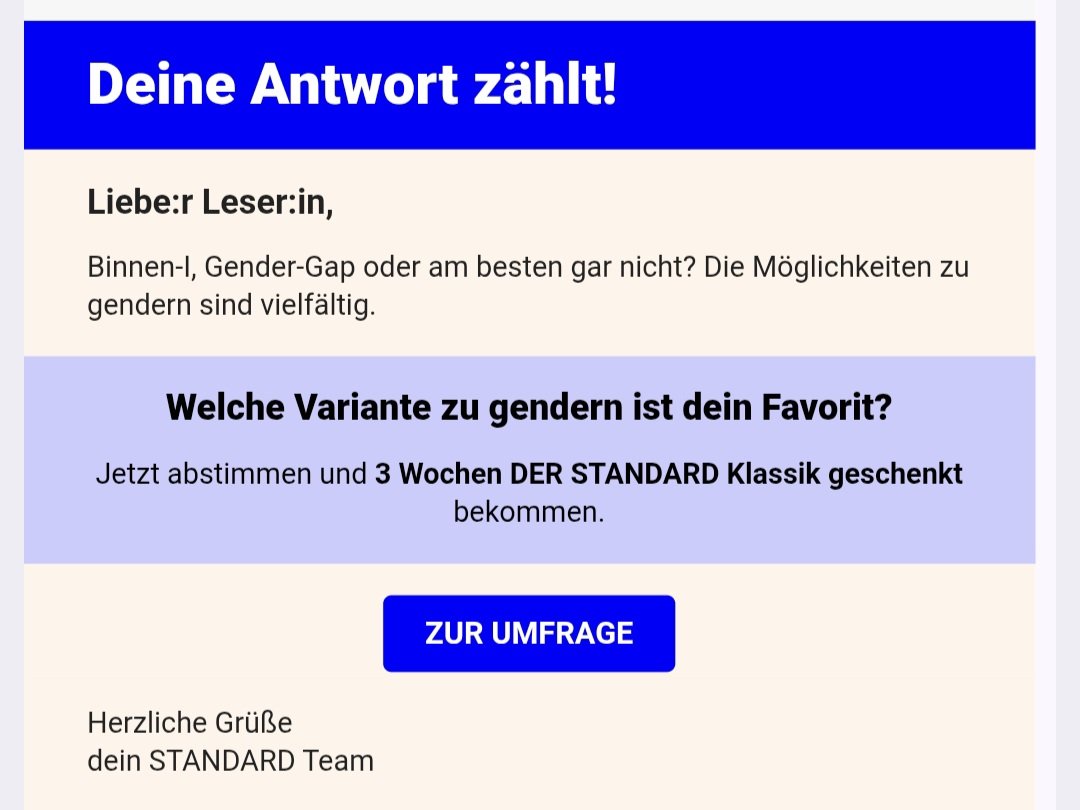 SuroAlex's tweet photo. Wie woke ist der Standard? So woke: https://t.co/kqIW27Gt54