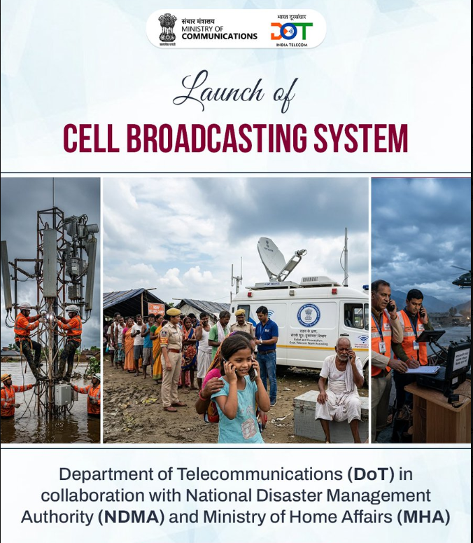 dot_upw's tweet photo. A step forward in strengthening how we communicate during critical situations, DoT launched an advanced public alerting framework aimed at enabling timely communication during critical situations. 
#CellBroadcastSystem #DisasterManagement #DigitalIndia #PublicSafety #NDMA #CBS https://t.co/l6O5xNBrrq