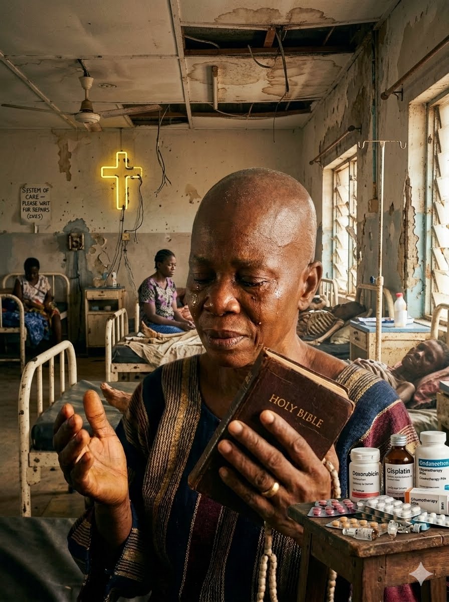 mathias_it15235's tweet photo. #SUNDAYFEATURES🎇🇳🇬
CANCER'S SHADOW: HOW FAITH BECOMES MEDICINE IN NIGERIA’S FAILING HEALTHCARE SYSTEM
In the humid nights of Port Harcourt, a cancer-stricken mother with two young children and dwindling resources discovered an unshakeable peace. Forsaking sole reliance on broken hospitals, she placed her trust in the Doctor who made them. Her story reveals how, amid Nigeria’s collapsing healthcare system, deep faith becomes the truest medicine.
#CancerAwareness #FaithHealing #TrustInGod #NigeriaHealthcare
