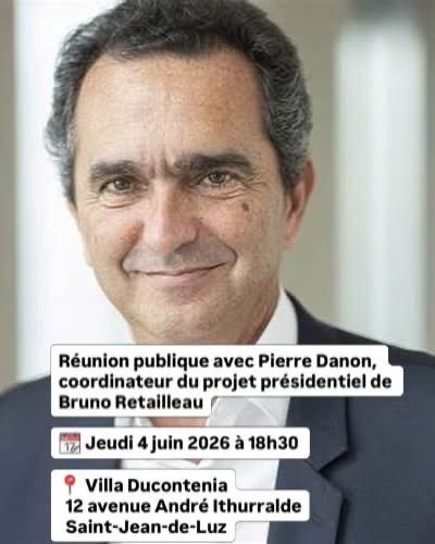 max_brisson's tweet photo. 📆 Je vous invite à une réunion publique d’échanges et de débats avec Pierre Danon, coordinateur du projet présidentiel de Bruno Retailleau

📆 Jeudi 4 juin 2026 à 18h30 

📍 Villa Ducontenia
  12 avenue André Ithurralde
  Saint-Jean-de-Luz https://t.co/F2rq3O4L5w