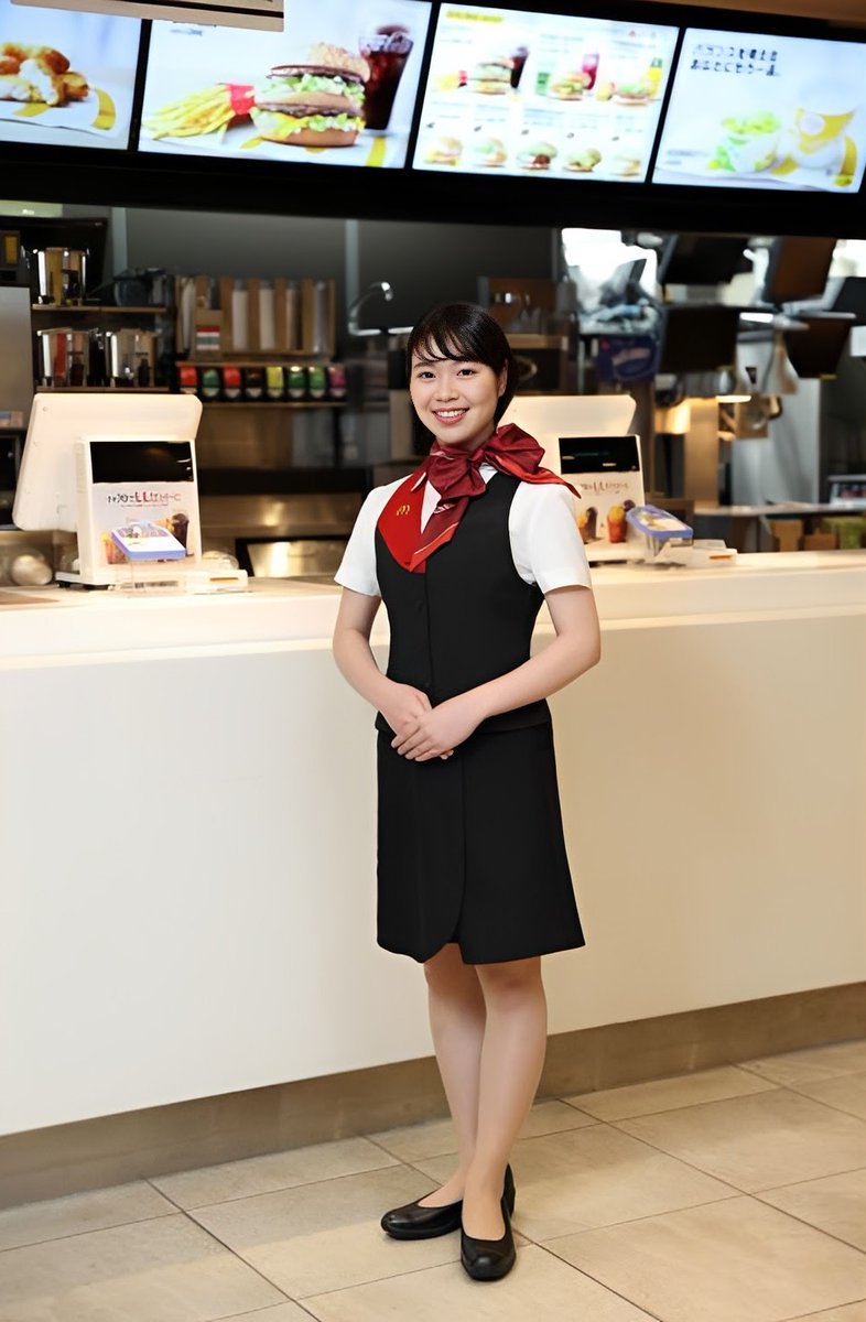 yuzuka2023's tweet photo. マックカフェ バイ バリスタ制服✨ https://t.co/nr3ZbFXAVN