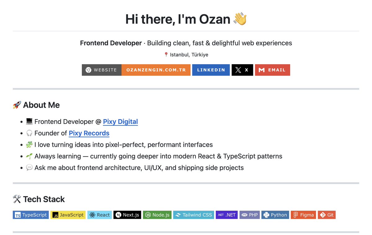 ozanzeng's tweet photo. It's been about seven years since I last released an npm package. 😅

This weekend, I found some free time to work on the "figma-pixel-kit" I created to streamline my own development workflows.

This package is designed to address the challenges I faced when explaining Figma displays to AI tools. So far, it works well, and I plan to work on it periodically to add new features.

It was especially pleasant to broadcast on npm after such a long absence.

You can find the link in the comments, I would be happy if you give it a star.

#npm #figma #frontend #typescript #react #ai #webdevelopment