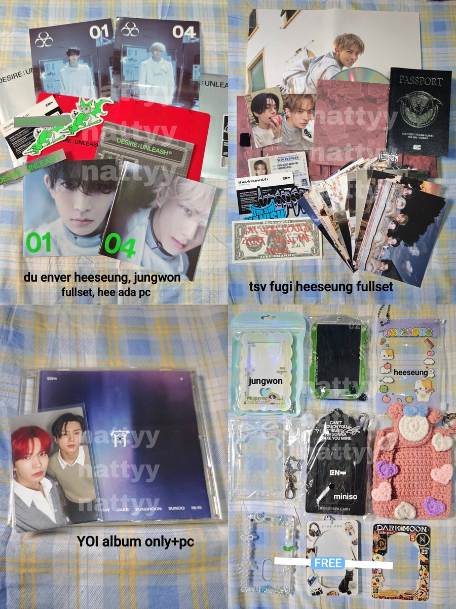 skiesrbl0's tweet photo. #ensell guys aku mau sell perintilan aab enha mostly hee, beberapa ada yg free take, bole barter jgg, pokonya tawar ajaa nanti aku oke in yg cocokk🙇🏻‍♀️ https://t.co/JWTBWo8Nhb