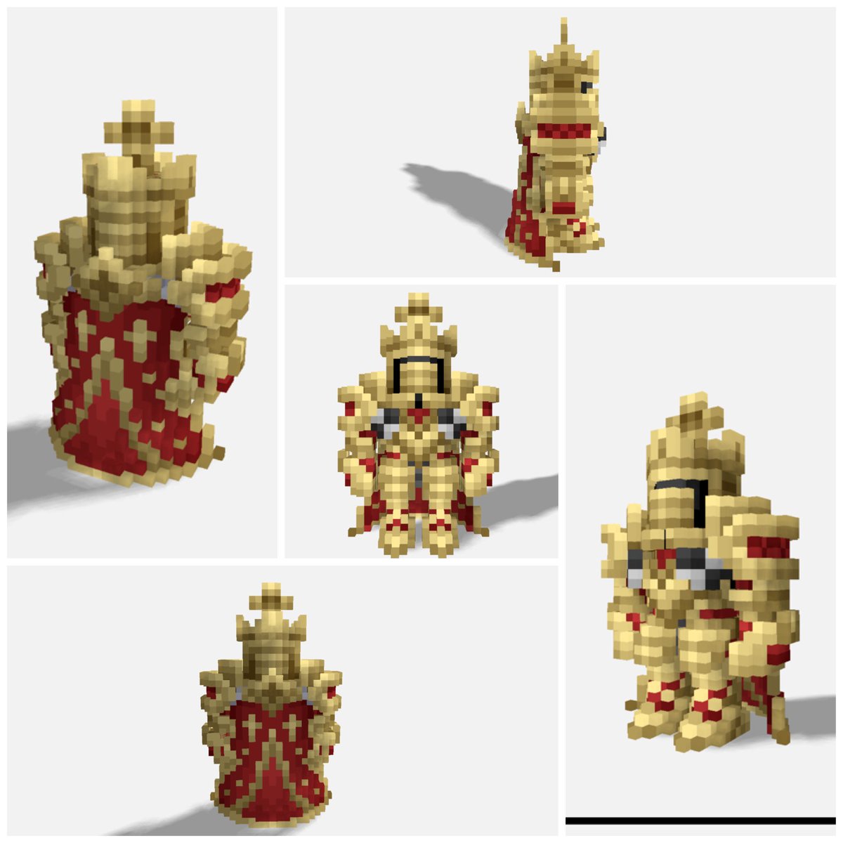 pithen65211's tweet photo. 今回はヤベェのが出来ちまったぞ！！

新たな騎士2体を公開！
「King of chess」&amp;「Queen of chess」
チェスをモチーフにした騎士です！
新シリーズ発足ですよ♟️

お気に召したら、ぜひいいねDLお願いします🙏

#CraftWarriors
#クラフロ https://t.co/LZpDip1XRi