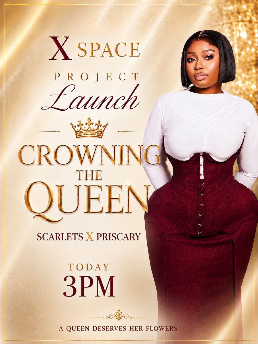 priscarydiary's tweet photo. The crown is being crafted👑 The kingdom is gathering. The moment is approaching.

Scarlets ARE YOU READY?!

Crowning The Queen launches at 3pm 🕒!

CROWNING THE QUEEN LAUNCH
ALPHAS PROJECT NOVAIRE
SAY A PRAYER FOR PACARY

#ScarletsXPriscary
#Pacary
#PatrickLigay https://t.co/2z7Wwzw0o7