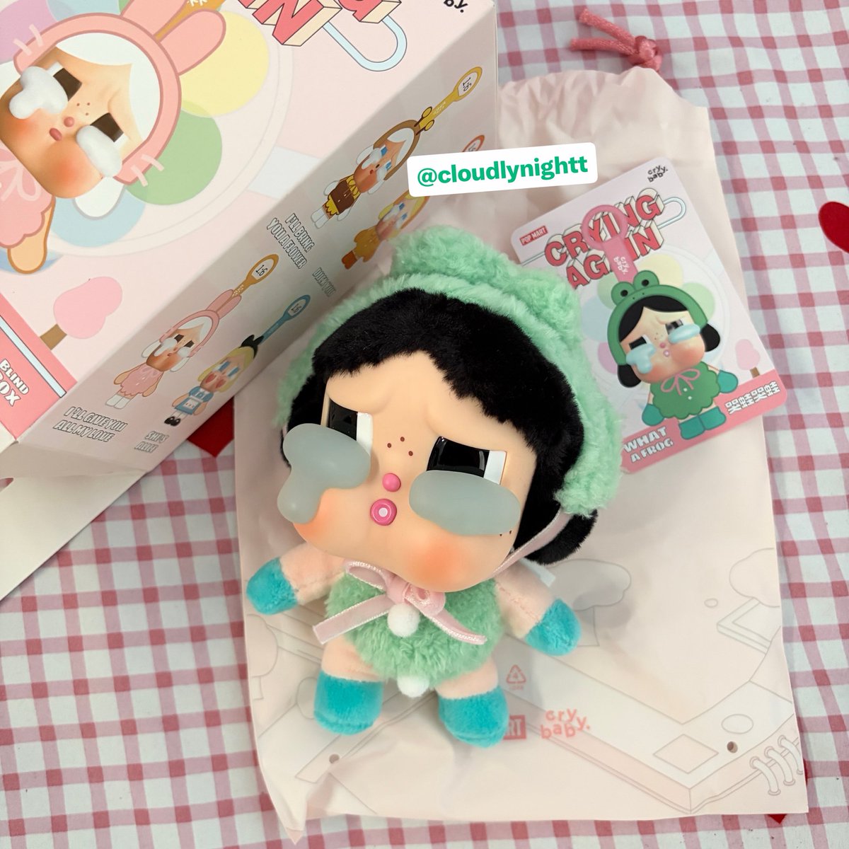 cloudlynightt's tweet photo. #wts WTS cry baby cryinh again ‘what the frog’ 250k bisa oyen 
atau kalo mau #wtt selain warna ijo sama coklat 
#wts #wtt #crybaby #popmart https://t.co/wZcrOWbRHB