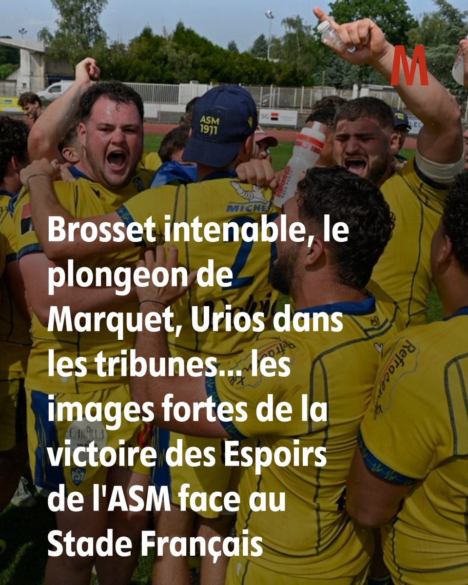 LaMontagne_TDS's tweet photo. Rugby 
Brosset intenable, le plongeon de Marquet, Urios dans les tribunes... les images fortes de la victoire des Espoirs de l'ASM face au Stade Français
➡️ https://t.co/2HfDYPWC7I https://t.co/YeHCAMxLbH