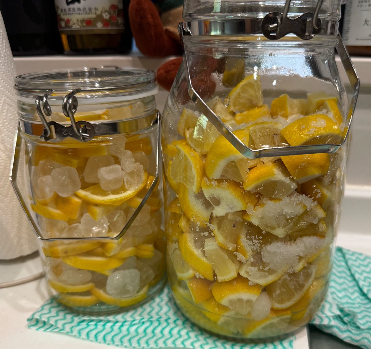 msdmk5164's tweet photo. 今週の作り置きっ
茄子の酢醤油漬け、さつま揚げと根菜のきんぴら、小松菜と人参の胡麻味噌和え、モチモチニラチヂミ、白菜の塩こぶ漬け、トマトと新玉のタコの塩レモンカルパ��チョ風
塩レモンとレモンシロップ追加で仕込んだ🍋
明日からも頑張ろぉ
#作り置き
#おうちごはん
#からごはん https://t.co/qfXwb3REbB