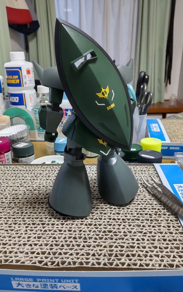 fxxxモンクホーシャ　筆塗り　闇の炎　艶消し　新作 ガンプラツウィート …