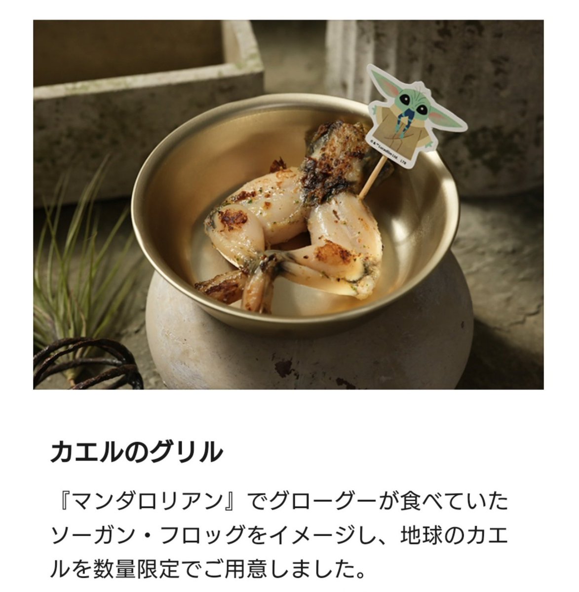 Wells_1983's tweet photo. ちなみにカエル風とかではなく、ちゃんと普通にカエルの丸焼きですよ https://t.co/GMKNBf7maA