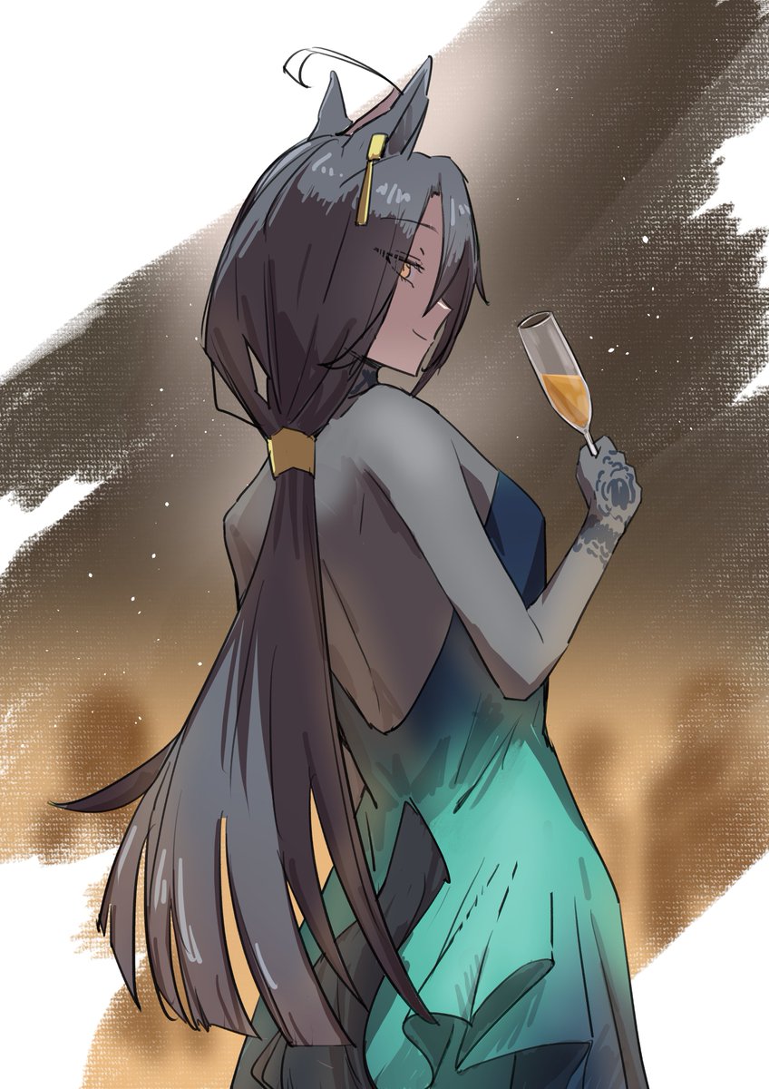 3chune's tweet photo. #今月描いた絵を晒そう　#マンハッタンカフェ
😉🍷 https://t.co/AlNUAHNz2X