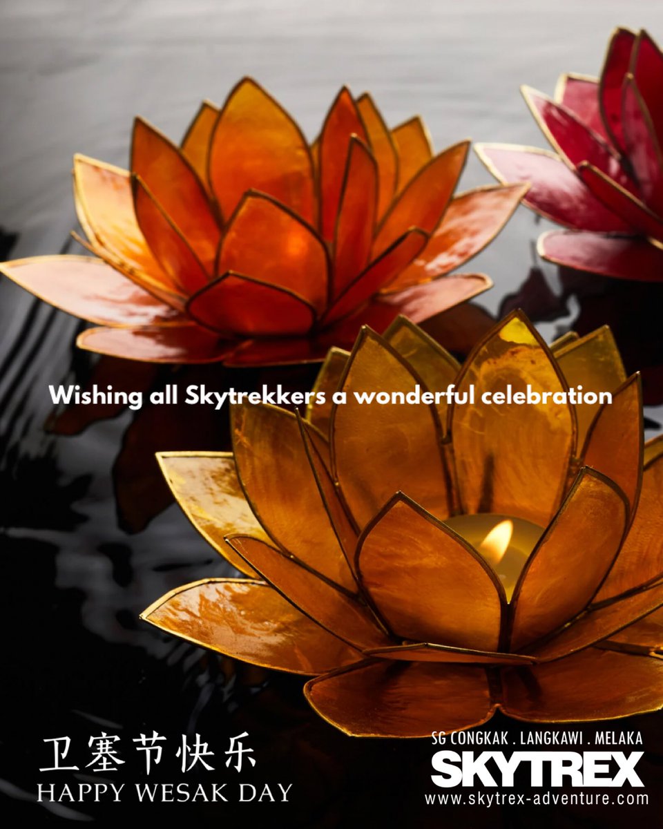 skytrexofficial's tweet photo. 🌸 Happy Wesak Day! 🌸

Wishing everyone a peaceful and joyous Wesak celebration filled with happiness, compassion, and blessings.

✨ Please note that all parks are open as usual and ready to welcome you
#skytrex #skytrexlangkawi #skytrexsgcongkak #skytrexmelaka #skytrexcares https://t.co/WzyvGcGjTi