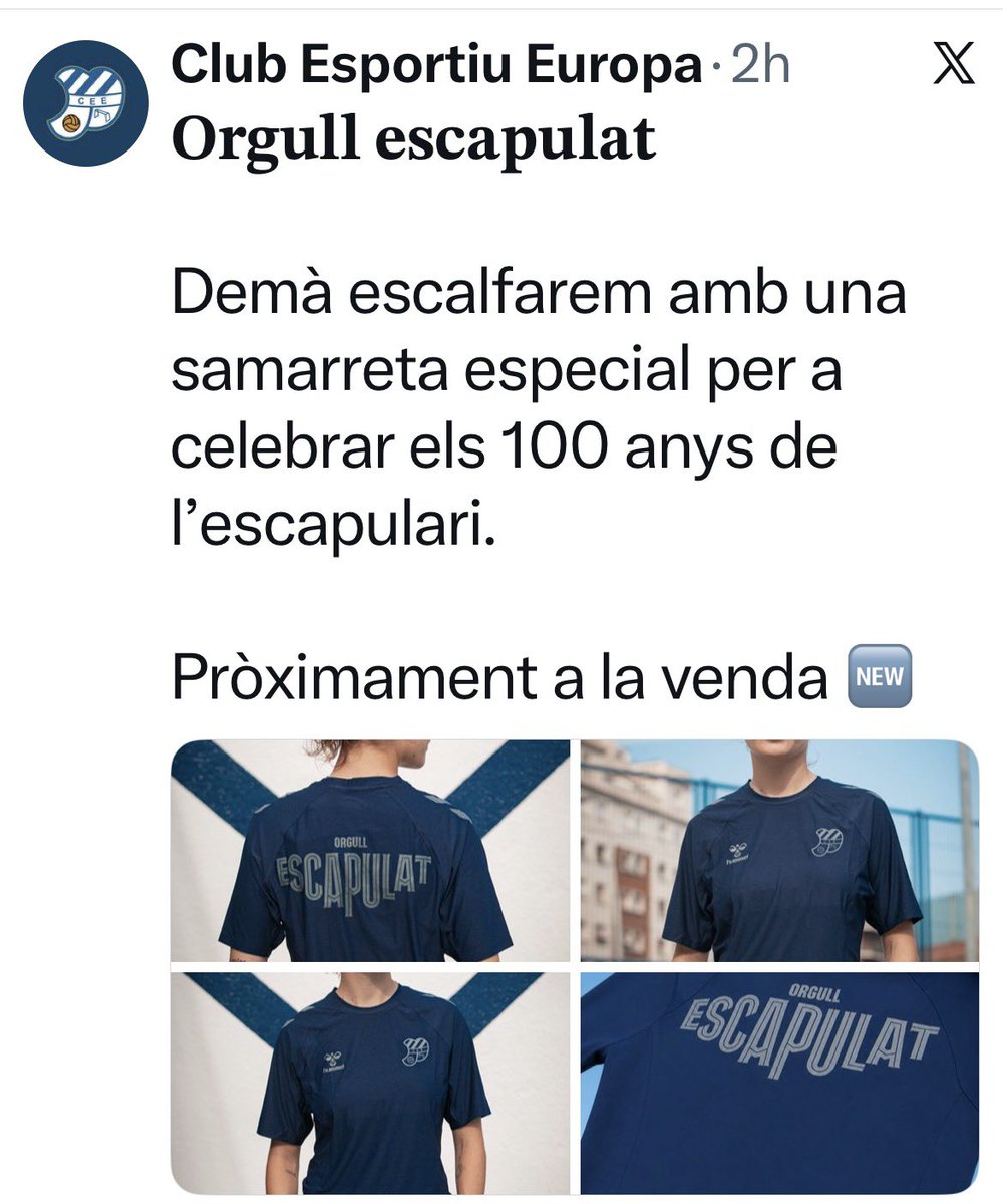 febregrana's tweet photo. Igual que nosaltres que fem 140 anys i ni una miserable samarreta llençada pel club. 
Lo del Marketing @NASTICTARRAGONA és d’un lamentable històric. 🤦‍♂️🤬🤬😉 Enhorabona @CEEuropa i molta sort als play-off! Visca el futbol català !👊 https://t.co/iPvxJeea1X