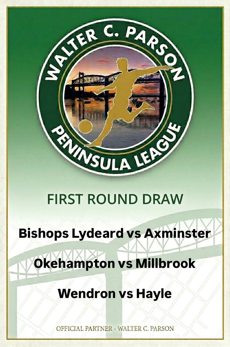 swpleague's tweet photo. Cup News!

The full round of 32 draw in the @WalterCParson Cup will be made at the AGM on Monday night, which is an open draw with travel pot for clubs drawn to travel more than 50 miles.

Ahead of that three 1st Rd ties have been drawn both regionally and having regard to exemptions for top half teams last season 

@swsportsnews