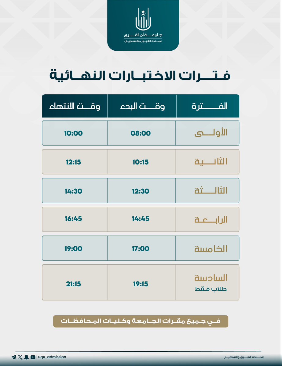 عمادة القبول والتسجيل tweet media