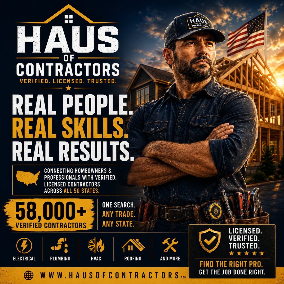 bala_aps's tweet photo. Bad contractors cost money. Great contractors build trust. 🔨

58,000+ VERIFIED contractors.
One search. Any trade. Any state.

Who’s the BEST contractor you’ve ever hired? 👇

#HausOfContractors #Construction #HomeImprovement #HVAC #Roofing #Plumbing #Electrician https://t.co/qy5FOiRW3x