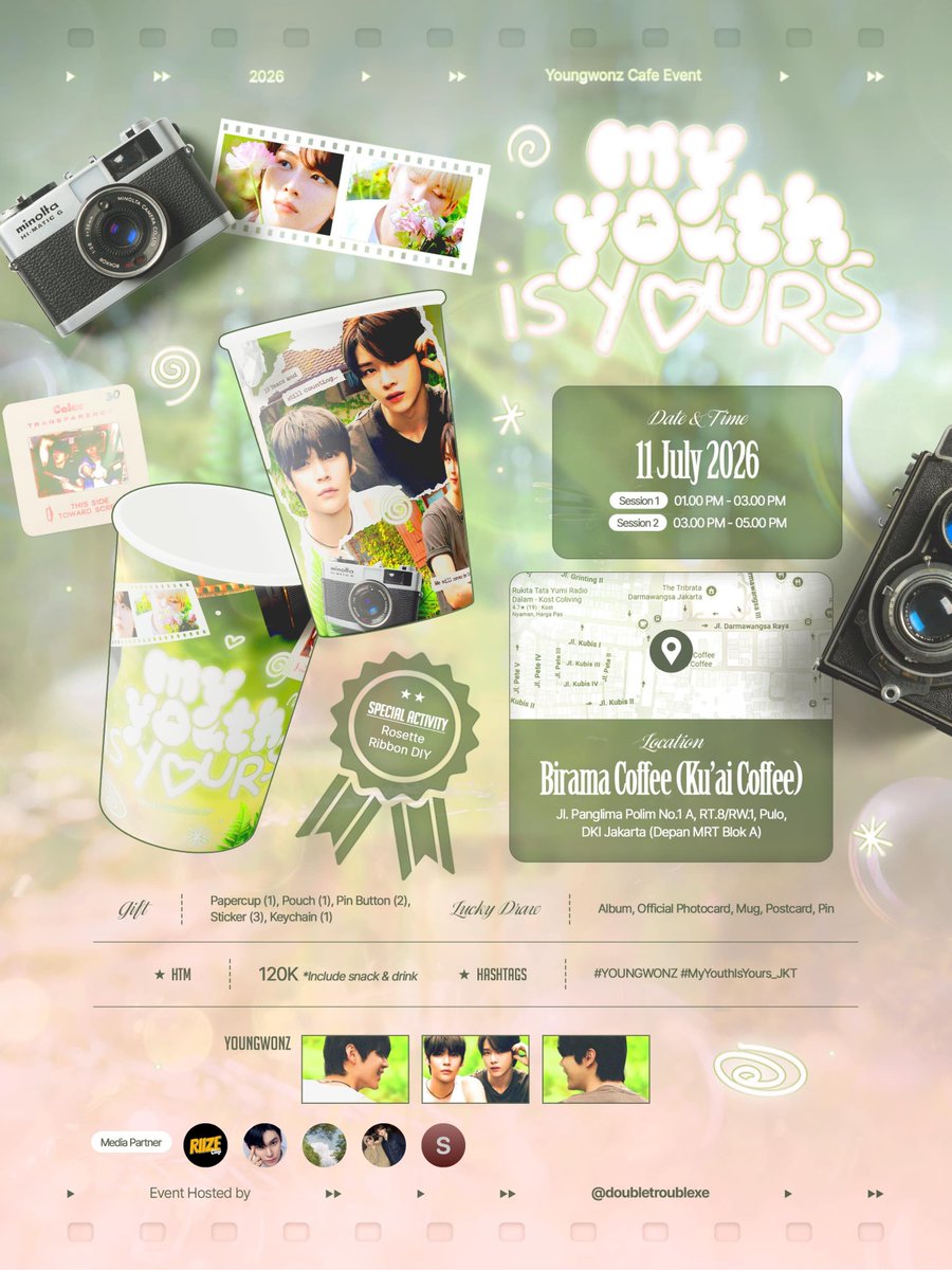 doubletroublexe's tweet photo. Youth only comes once in a lifetime! Just like #YOUNGWONZ, let's cherish our youth together and do something fun🦌🪨
🍃 𝓜𝔂 𝓨𝓸𝓾𝓽𝓱 𝓲𝓼 𝓨𝓸𝓾𝓻𝓼 🍃
📋 RSVP slot on June 1 (7.00 PM)
🖇️ sesi 1 : https://t.co/pAKbL9YQo8
sesi 2 : https://t.co/PjMJFgBMDc
#MyYouthIsYours_JKT https://t.co/Git7cPrx5s