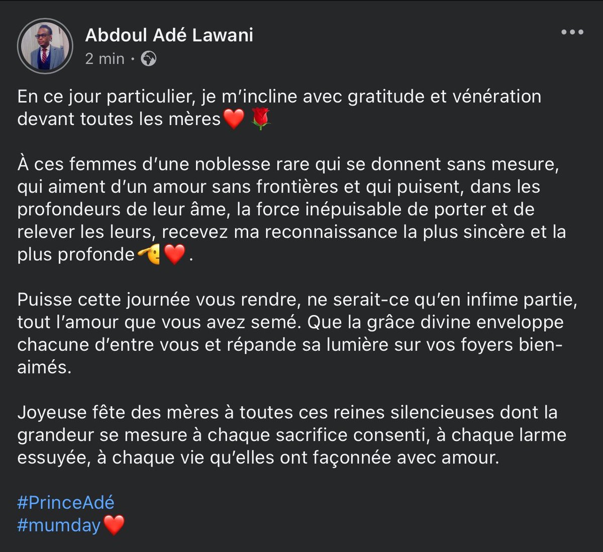 lawaniabd's tweet photo. Bonne fête des mères à toutes les reines du quotidien❤️❤️❤️ https://t.co/nBG1Hu3eZt