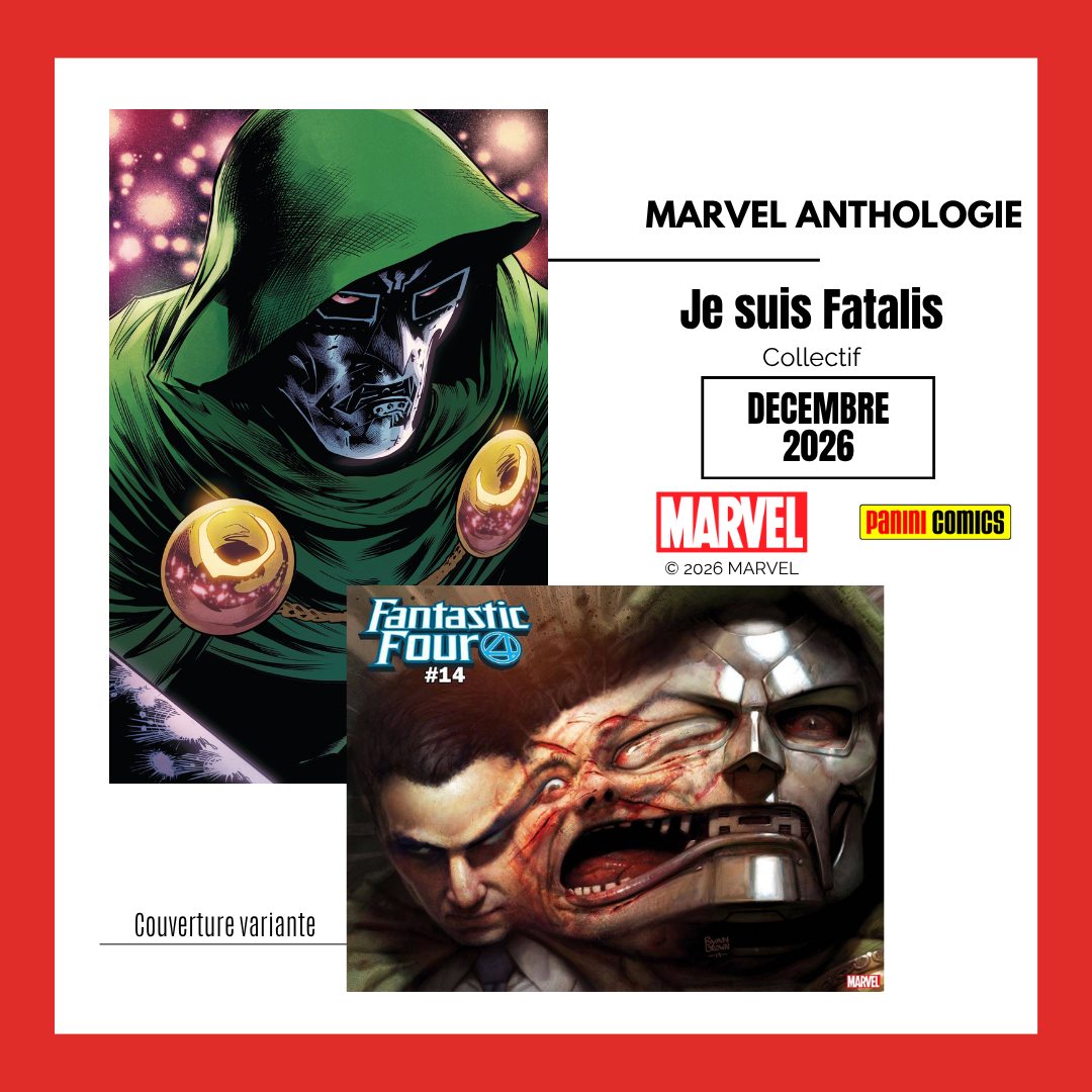 paninicomicsfra's tweet photo. BIG NEWS ! On continue ce week-end Fatalis avec quatre albums dédiés au souverain de Latvérie et toujours pour le mois de décembre !

* Dans la collection MARVEL DELUXE vous pourrez retrouver l'intégrale de deux séries (très appréciées) sur Victor avec INFAMOUS IRON MAN de Bendis & Maleev et DOCTEUR FATALIS de Cantwell & Larroca !

* Ce sera aussi l'occasion de découvrir le super-vilain sous toutes les coutures avec l'anthologie JE SUIS FATALIS !

* Et dans la collection MARVEL PRESTIGE, nous vous proposons un album exceptionnel avec FATALIS par Hickman & Greene avec le one-shot Doom par les deux auteurs et deux récits qui lui font écho : FF 583 par Hickman & Steve Epting ainsi que Secret Wars : Runaways 1 par ND Stevenson & Greene !