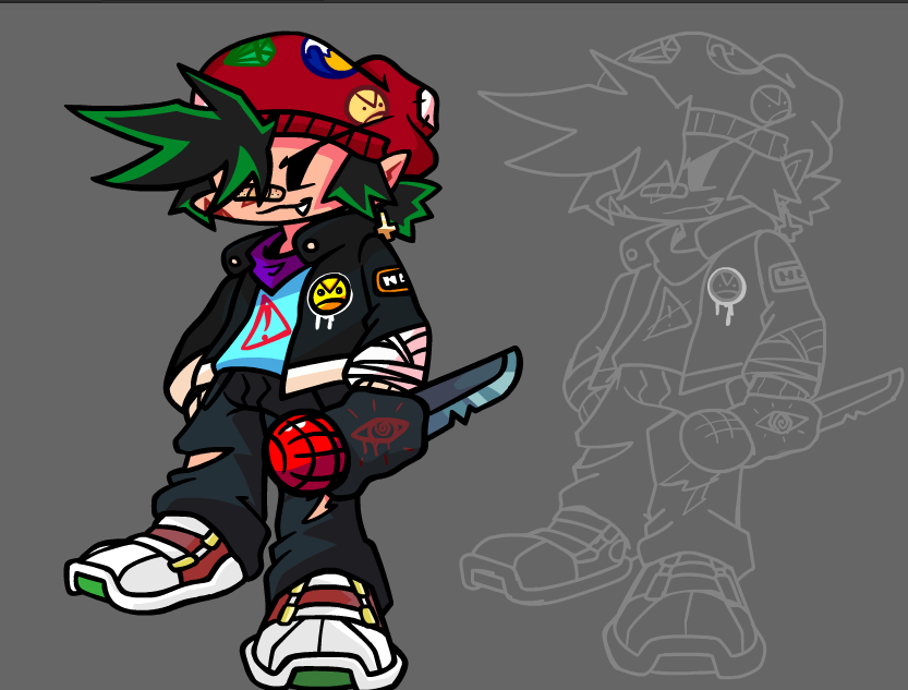 DahRealKeithMid's tweet photo. @inktestines stupid goober, may wanna a-line the hair though so that it matches the lines on the beanie https://t.co/RxsJHaMGpR
