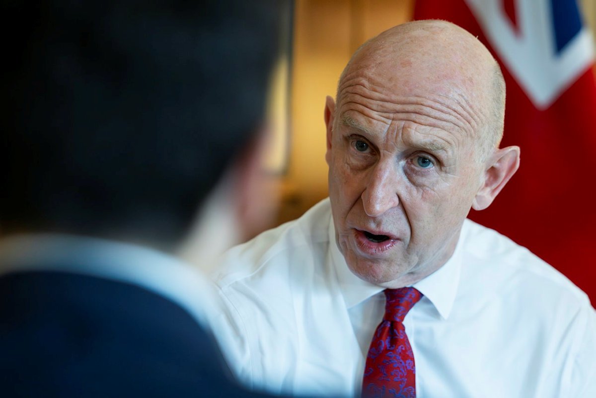 domhauschild's tweet photo. 💥 New interview with @JohnHealey_MP the defence secretary in today's Sunday Times 💥

Tells me:
- UK is "100%" ready if Russia attacks us
- He's frustrated with DIP delays: "I would have wanted it published sooner"
- Britain is raising our "warfighting readiness" over Russian threat
- New AUKUS tech includes sensors based on sonobuoy design and interoperable weapons

@thetimes
