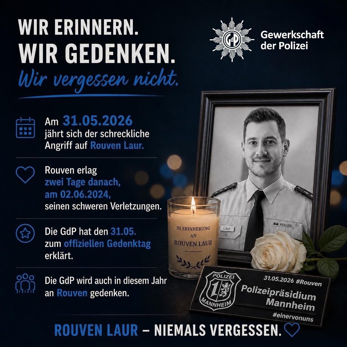 GdPHauptstadt's tweet photo. In Gedenken an Rouven #einervonuns https://t.co/MsB9jIGv6d