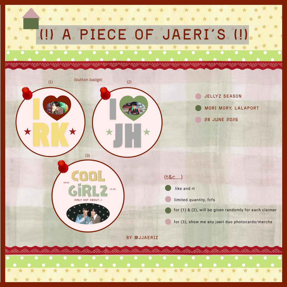 jaerizw's tweet photo. jaeri’s (28.06) spreads 💤 #JellyzSeason
by @jjaeriz 

🍰 rt and like 
🍰 mori mory, lalaport 
🍰 read t&amp;c before claim 

thank u and see u on dday ! https://t.co/03YAW0gv6h