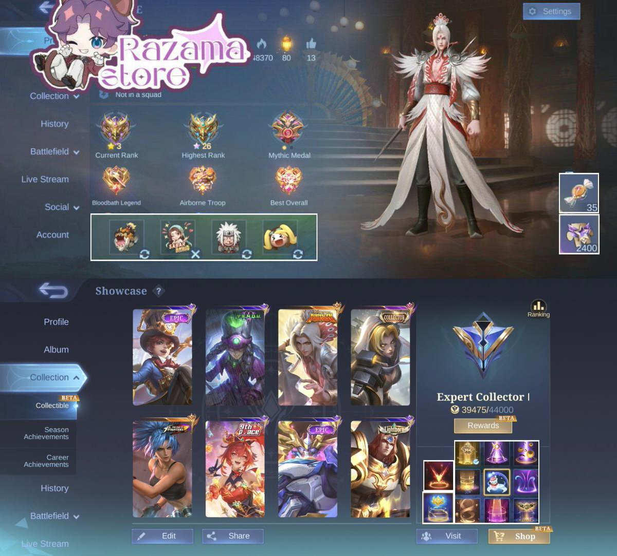 damseulz's tweet photo. ❤️‍🔥 price 150k 
#bealanja 

recall super return, snowman, oruental fighter, light &amp; dark, Halloween 
starlight fragment 2,4k
permen 35 (+175 keakraban) 
ALL EMBLEM &amp; HERO MAX  
ling lord shen kungfu panda, fanny p. ace, belerick epic, harley 2 epic, nata cc, tigreal lightborn https://t.co/i0TDapmSak