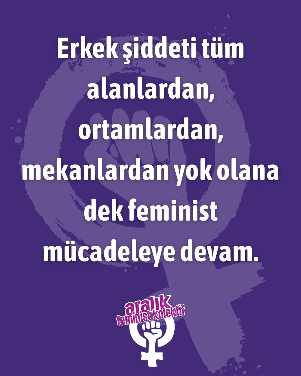 aralikfeminist's tweet photo. Şiddet uygulayan erkeklere desteği kadınlardan beklemeyin. Bizim mücadelemiz erkek şiddetinin dar ettiği hayatlarda kadınların güçlenmesi için. 

Erkek şiddeti tüm alanlardan, ortamlardan, mekanlardan yok olana dek feminist mücadeleye devam. https://t.co/UHLzYGVZ2H
