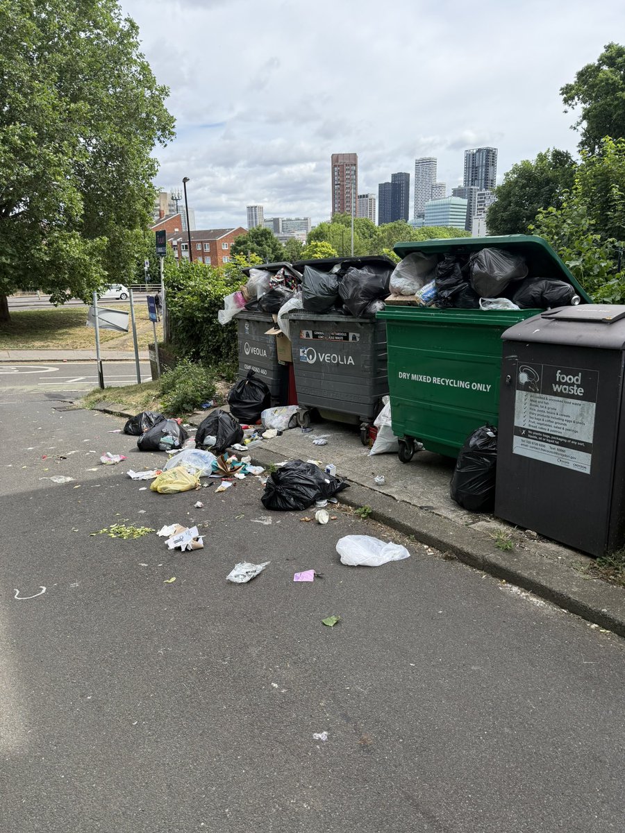 danstugray's tweet photo. So sick of this shit @yourcroydon we need bins emptied twice a week at hillside house so this doesn’t happen!! How many times does something need to be reported? @Ellily2 @RowennaDavis @WaddonTories @WaddonLabour https://t.co/YQx09YdBLE