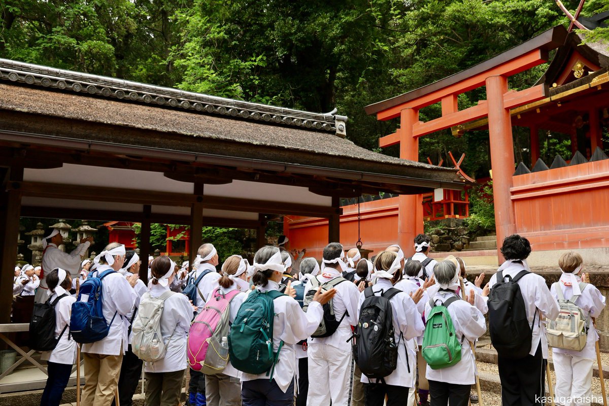 KASUGASHRINE's tweet photo. 本日、春日山錬成会夏ノ峰が行われています。
神山・御蓋山（みかさやま）をはじめとする春日山は、神奈備として古来より禁足地として守られ、通常は入山が制限されている神域です。
神職とともに、春日山原始林にお鎮まりになる摂末社を巡拝いたします。
https://t.co/xDKZpdK0ch
#春日大社 #錬成会 https://t.co/Uol5S4RTED