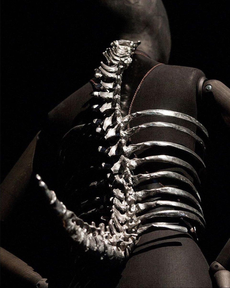 GenyaTheHag's tweet photo. alexander mcqueen spine corset s/s 1998 designed by shaun leane https://t.co/jzcBWjG7iN