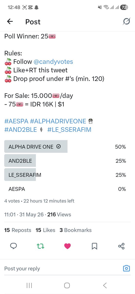 Greenteazz_'s tweet photo. @candyvotes #ALPHADRIVEONE #ALD1 https://t.co/gjC0qKu6pc