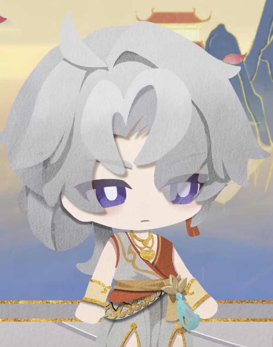 dozingmeow's tweet photo. so if yingxing’s whitish gray hair came naturally, he would’ve become a good candidate to be a xianzhou zhuming general iykwim 

LOL no need to bleach your hair boy https://t.co/VigEvQUk7g