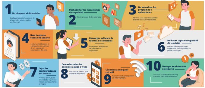 dsn's tweet photo. #Ciberseguridad  ➡️  10 Prácticas de riesgo que debes evitar al usar #tecnología  ↔️  Consejos @INCIBE @osiseguridad #ConfiguraciónSegura https://t.co/35PbdHsFSH https://t.co/9WJYo7jKl2