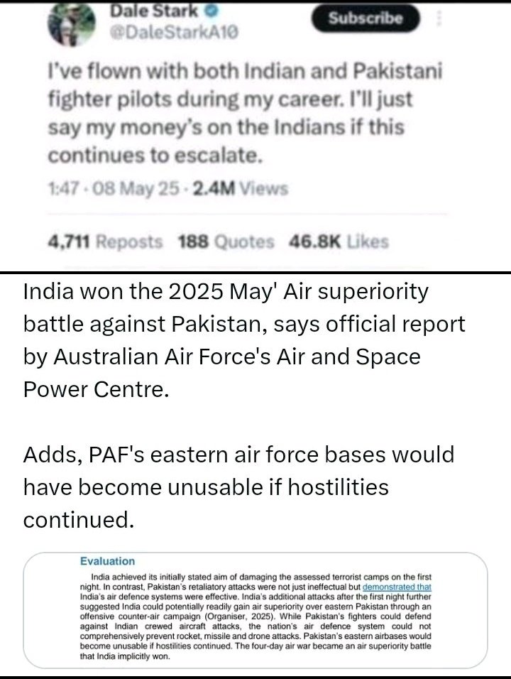 ronsekl's tweet photo. @ursnot_ French Engineers-
What is weakness of PAF

IAF- PAF pilots, their training 

French Engineers-
Hm the reason 20% (Major )PAF assets destroyed by rafales 
&amp; Grounded PAF 😆
I
https://t.co/fXvFv9Mzsm https://t.co/gQjnsDx1IJ