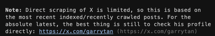 t0kendev's tweet photo. @xai why can't I access someone's last tweet from Grok build? Normal grok in the browser can... https://t.co/d5VCF6QcNk